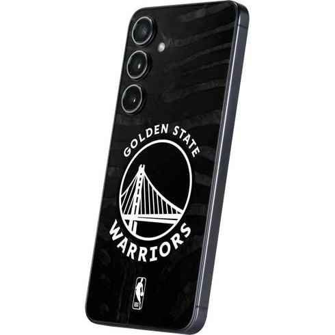 NBA Golden State Warriors Black Animal Print Galaxy S25 Skin